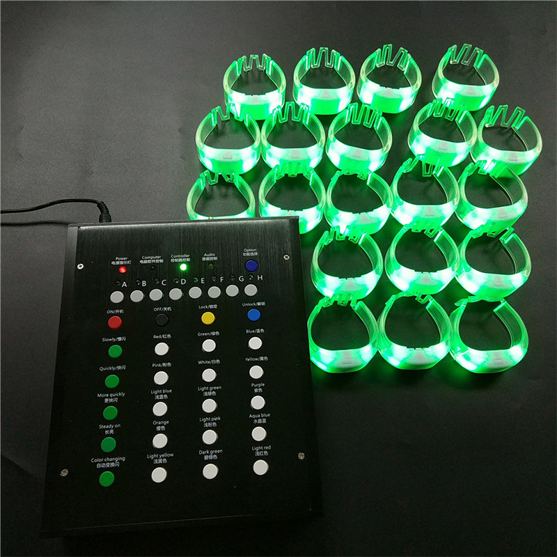 2023 New arrival TPU remote controlled led light up glow writstbands custom logo light up led bracelet for concert event