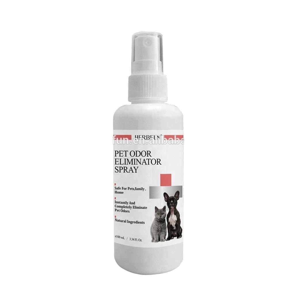 Private Label Powerful Pet Urine Deodorizer Spray Dog Body Odor Remover for Dogs and Cats