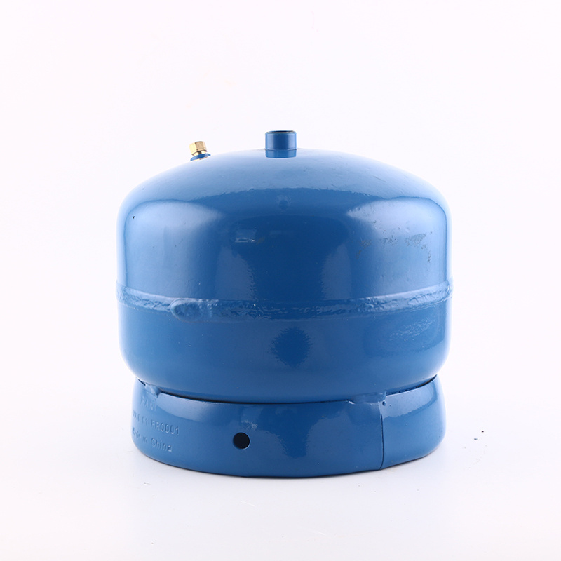 Empty lpg gas cylinder manufacturers welding gas bottles Low price 2kg small lpg gas filling welded steel cylinder with burner