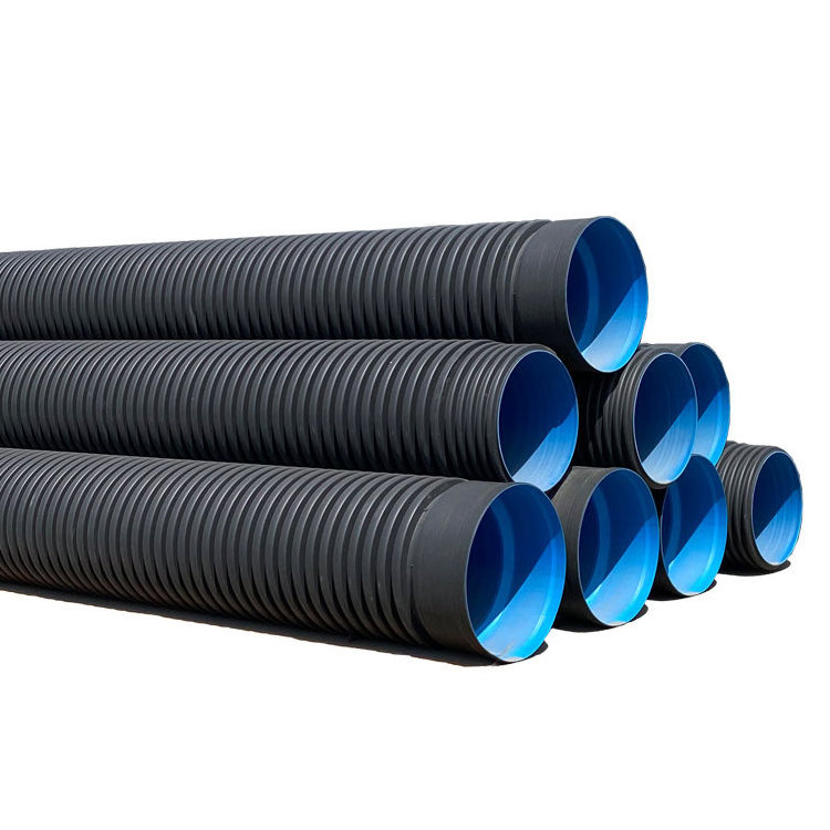 Saudi Arabia Corrugado Tuberia Culvert Drainage Waste Underground Hdpe Sewer Corrugated Pipe Sizes And Dimensions For Drainage