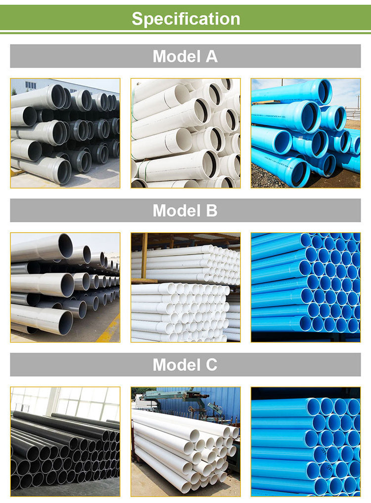 schedule 40 pn10 110mm 150mm 200mm 5 inch 8 inch 10 inch high pressure pvc underground water supply pipe prices for water supply