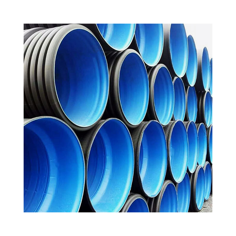 High quality Large Diameter 12 inch plastic culvert pipe hdpe double wall corrugate pipes Sn8 Hdpe Corrugated Pipe