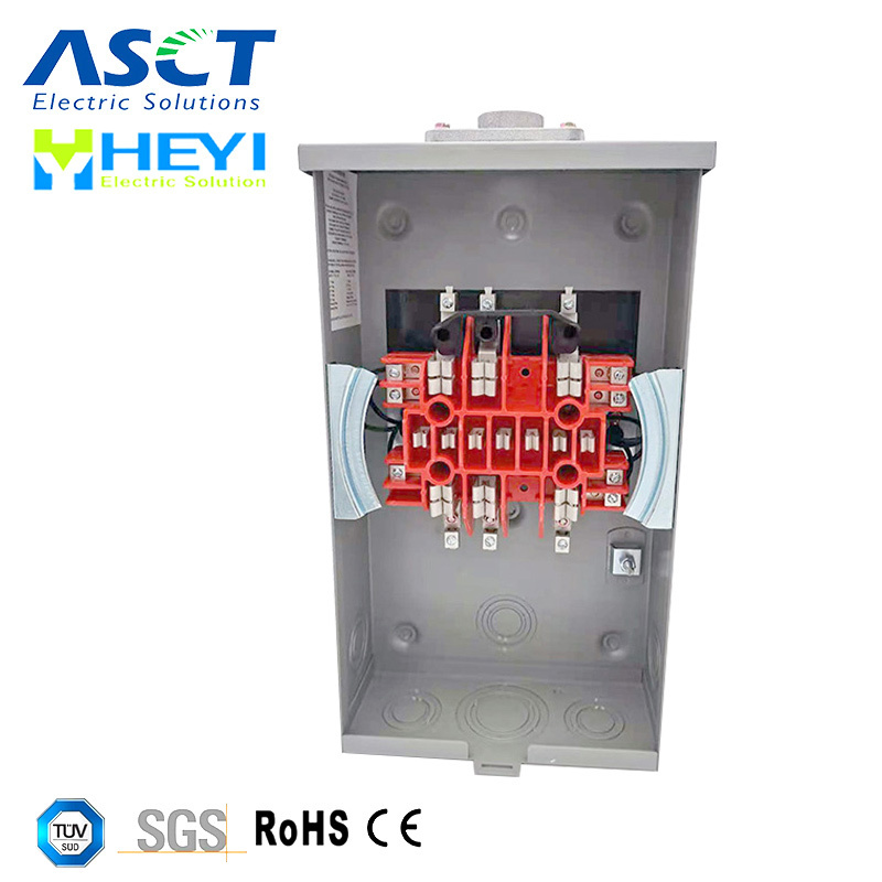 4 Terminal 13 Jaws 20A Meter Socket Base with Ring Blank Hub