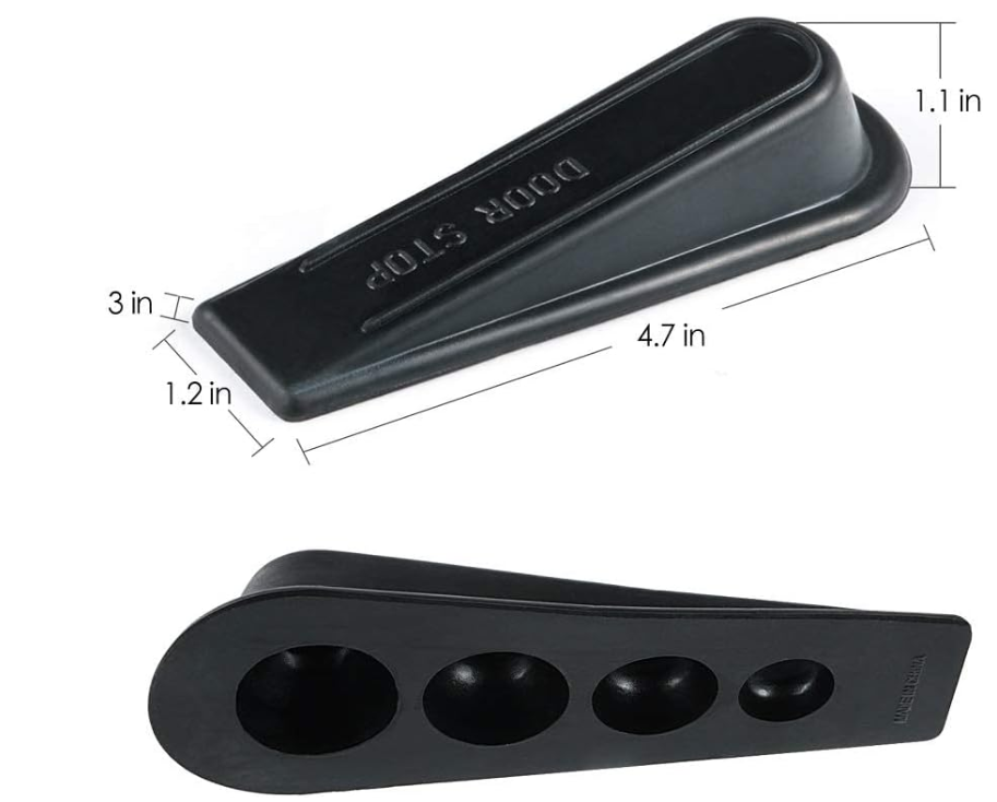 Rubber Door Stoppers for Bottom of Door Door Gaps Sturdy Stackable