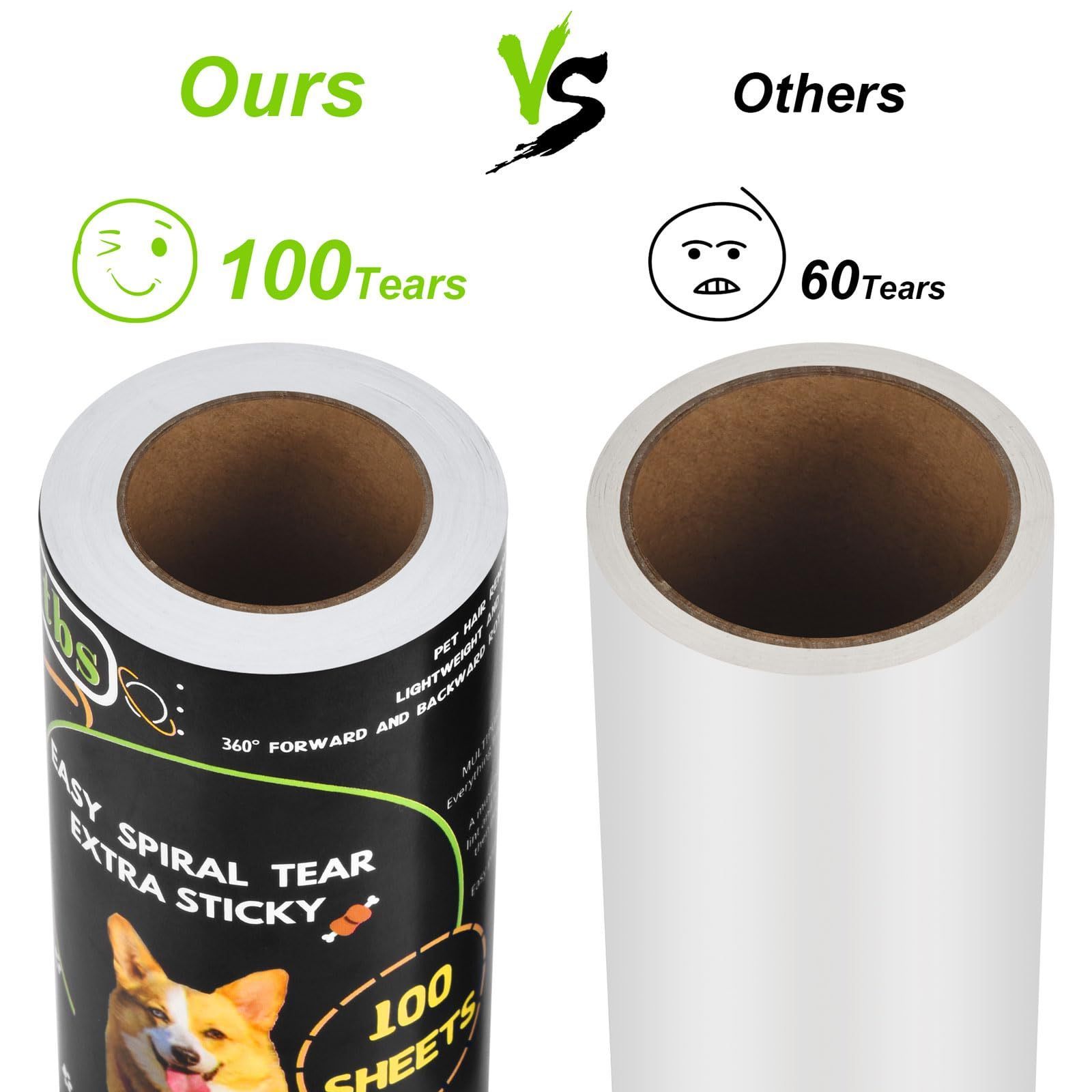 120 sheets roll Lint Rollers for Pet Hair Extra Sticky Remover  Refills lint roller brush manual reusable portable