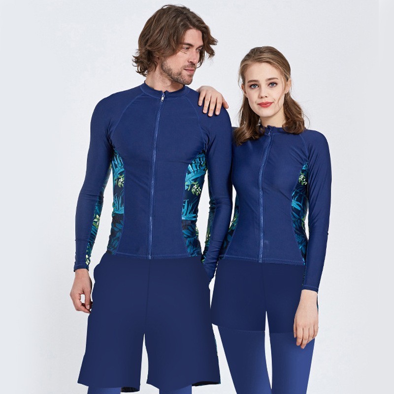 Diving suit men and women long-sleeved couple clothes split suit jellyfish sunscreen surfing snorkeling suit swimsuit