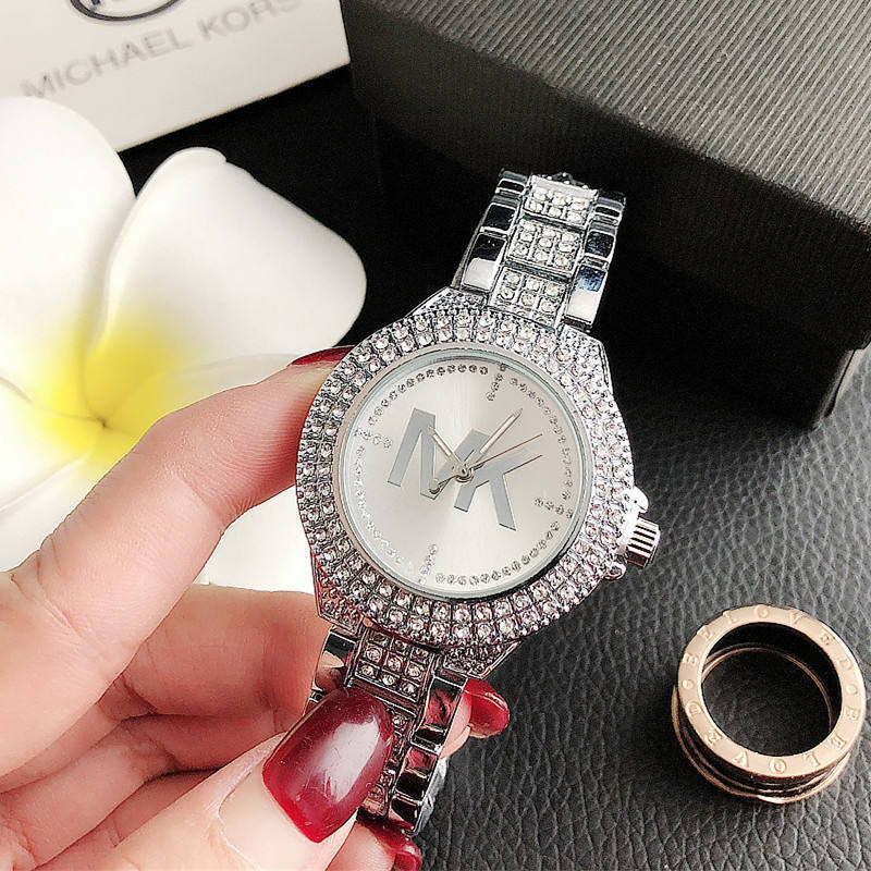 Hifive stainless steel women moissanite watch jewelry Double safety clasp ladies brands luxury watch with logo