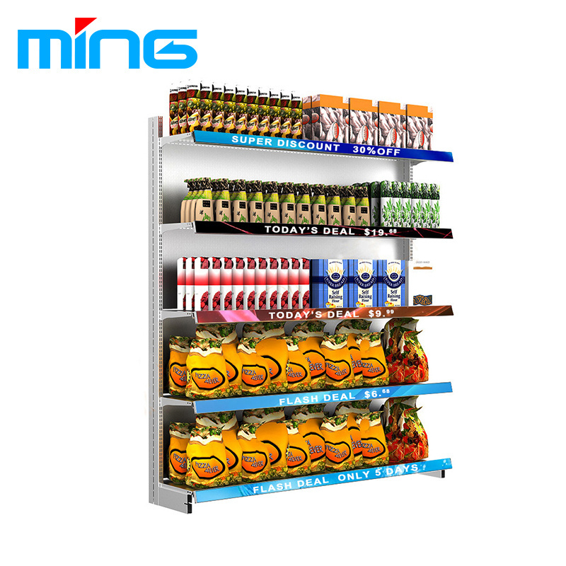 Super slim P1.25 COB strip shelf advertising screen for supermarket