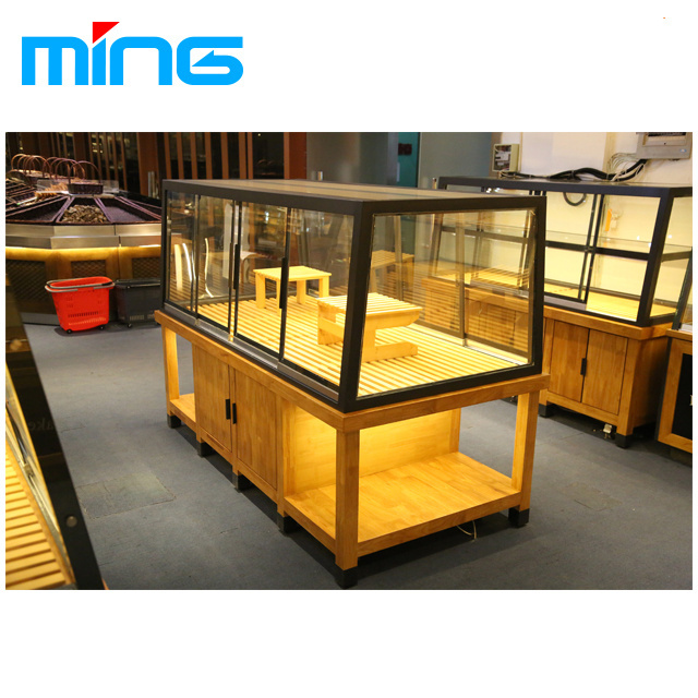 Hot Sale Bread Shelf Bakery Display Cabinet Wooden Display Cases