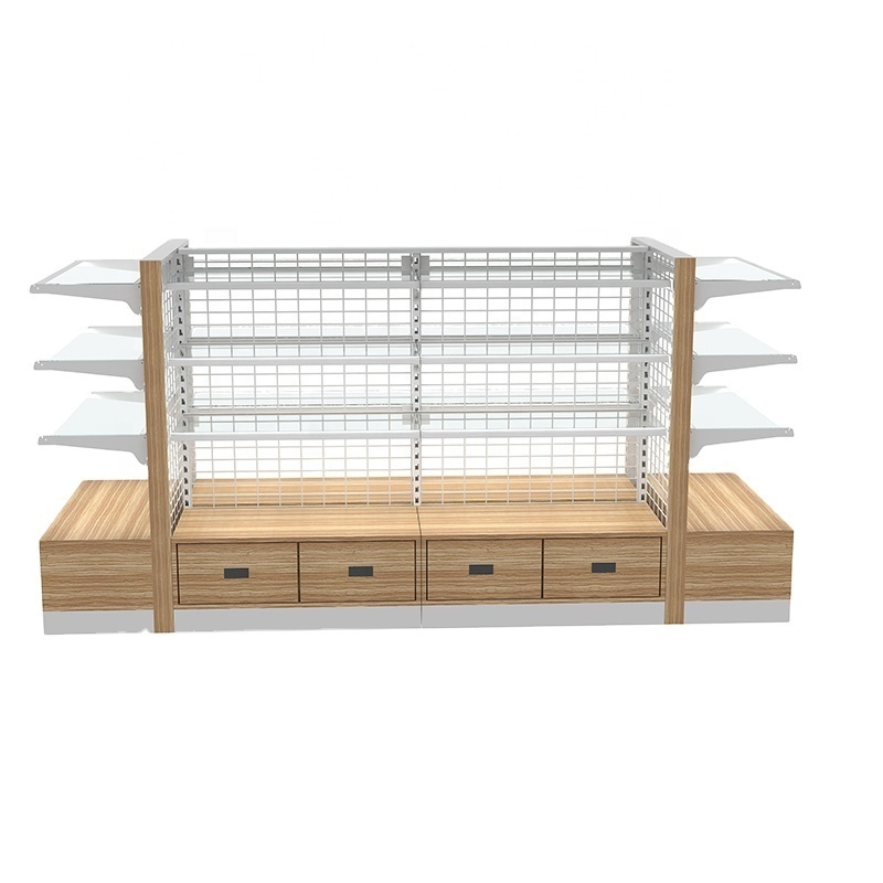 Double Side Convenience Store Display Shelf Rack Gondola Shelving Grocery Store Display Racks