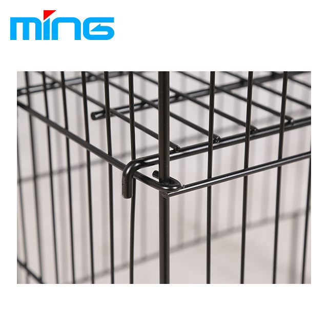 Folding Wire Mesh Cage Dump Bin Display with Adjustable Bottom Shelf