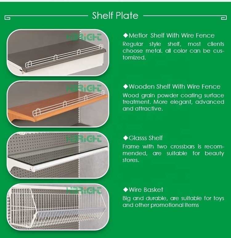 Double Side Convenience Store Display Shelf Rack Gondola Shelving Grocery Store Display Racks