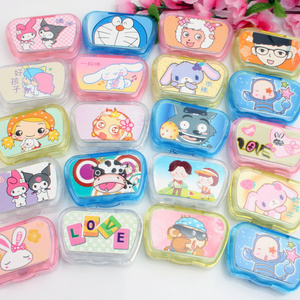 wholesale cheap price colorful clear contact lens case cute panda