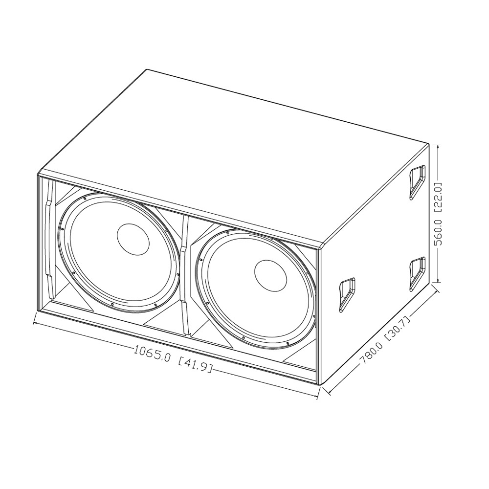 Professional Dual 18 Inch Subwoofer Speaker Box, Martin Subwoofer, 18 Inch Passive Speakers Box S218