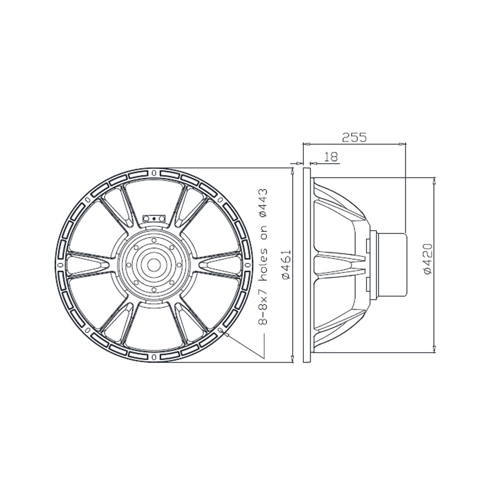 Professional 18 Inch Neodymium Speaker Subwoofer For Line Array Speaker Box Neo L18/86160