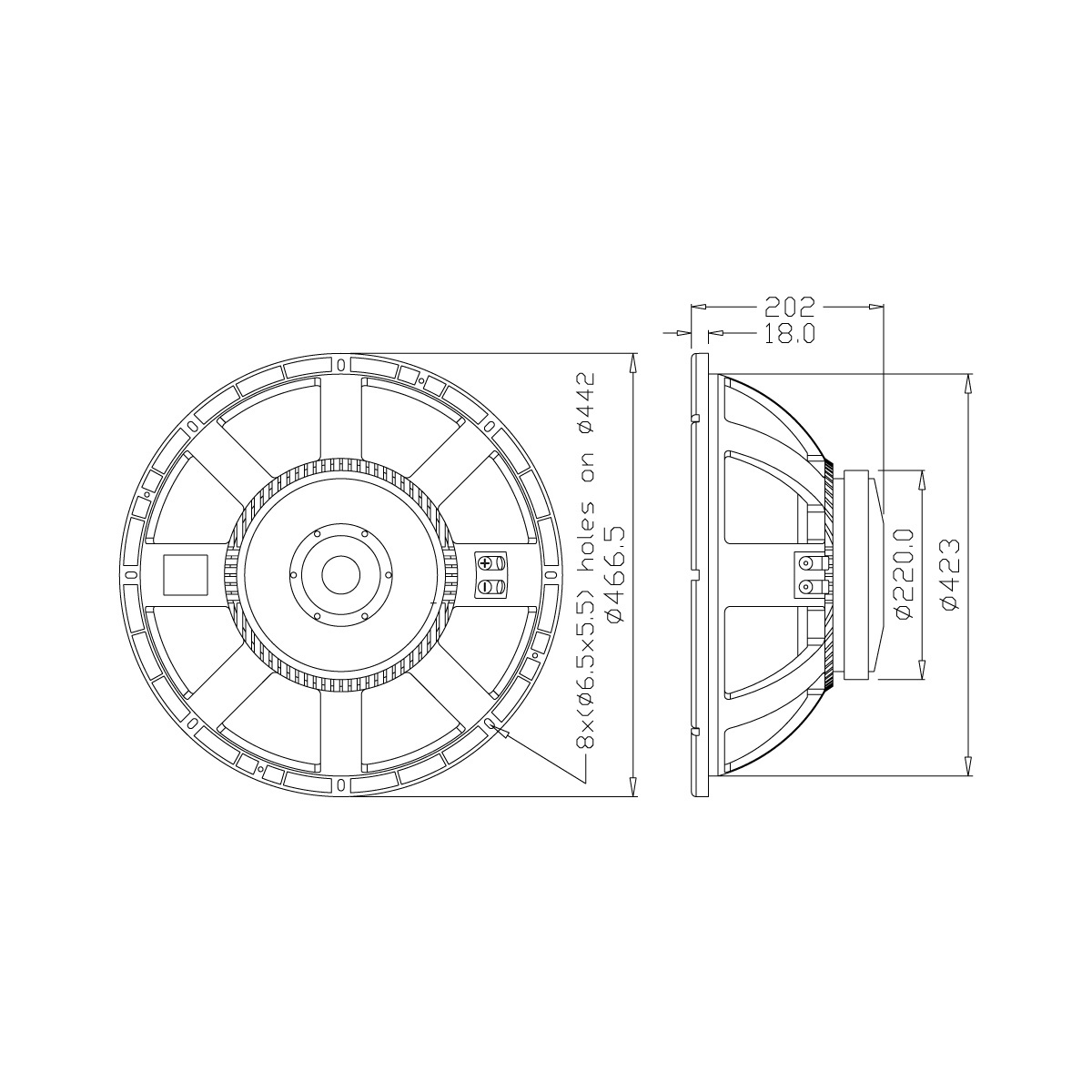 18 Inch Dj Speakers Subwoofer L18/8635 Professional Audio Subwoofer Speaker Box