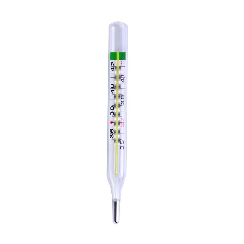 Safety Medical Good Quality Celsius Fahrenheit Armpit Non Mercury Free Clinical Glass Thermometer