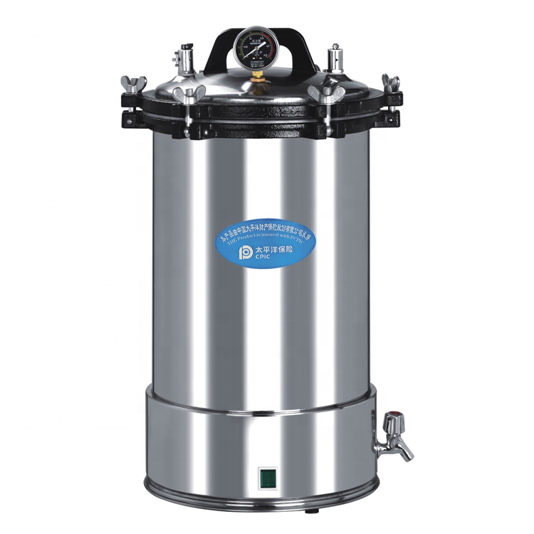 Portable High Temperature Steam Vertical Pressure Steam Sterilizer Autoclave 24L