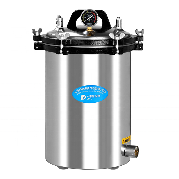 Portable High Temperature Steam Vertical Pressure Steam Sterilizer Autoclave 24L