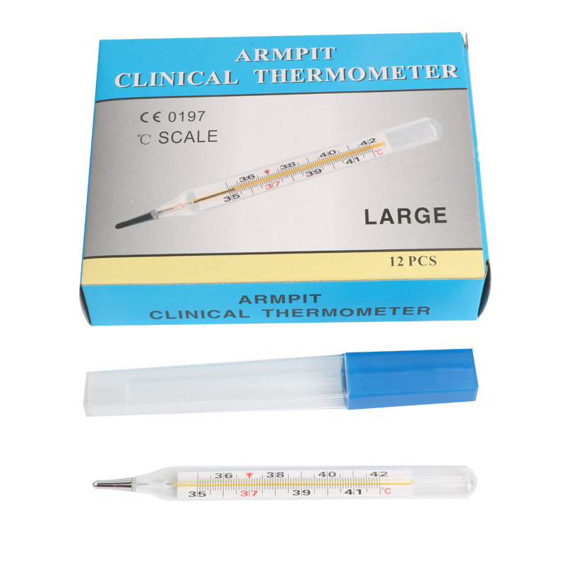 Medical Good Quality Celsius Fahrenheit Armpit Mouth Mercury Free Clinical Glass Thermometer