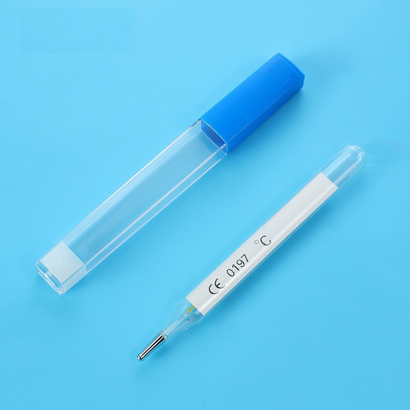 Safety Medical Good Quality Celsius Fahrenheit Armpit Non Mercury Free Clinical Glass Thermometer