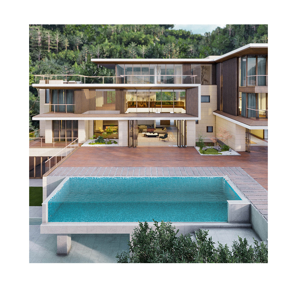 AUPOOL  outdoor  endless swim infinity garden  fiberglass lap pool