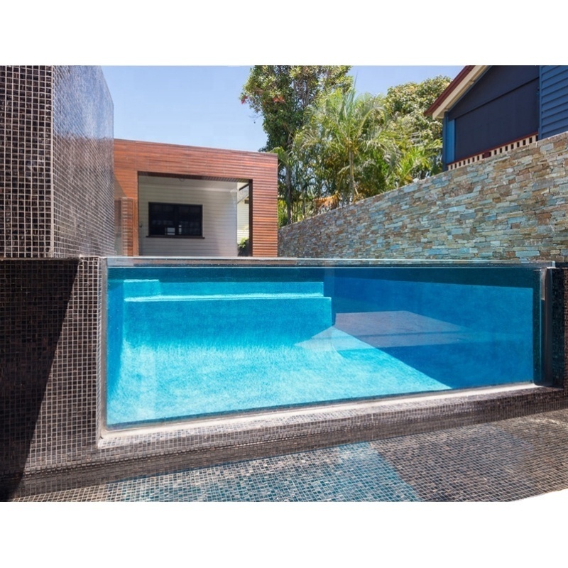 AUPOOL  outdoor  endless swim infinity garden  fiberglass lap pool