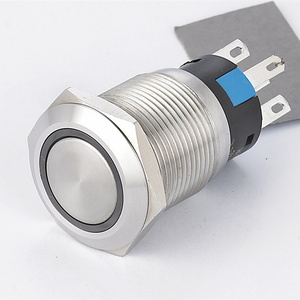 customized LA19AJS-11E waterproof metal 19mm LED push button switch momentary pushbutton switches for car