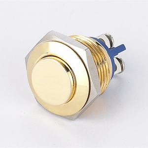 customized Brass gold plated anti vandal metal pushbutton switch