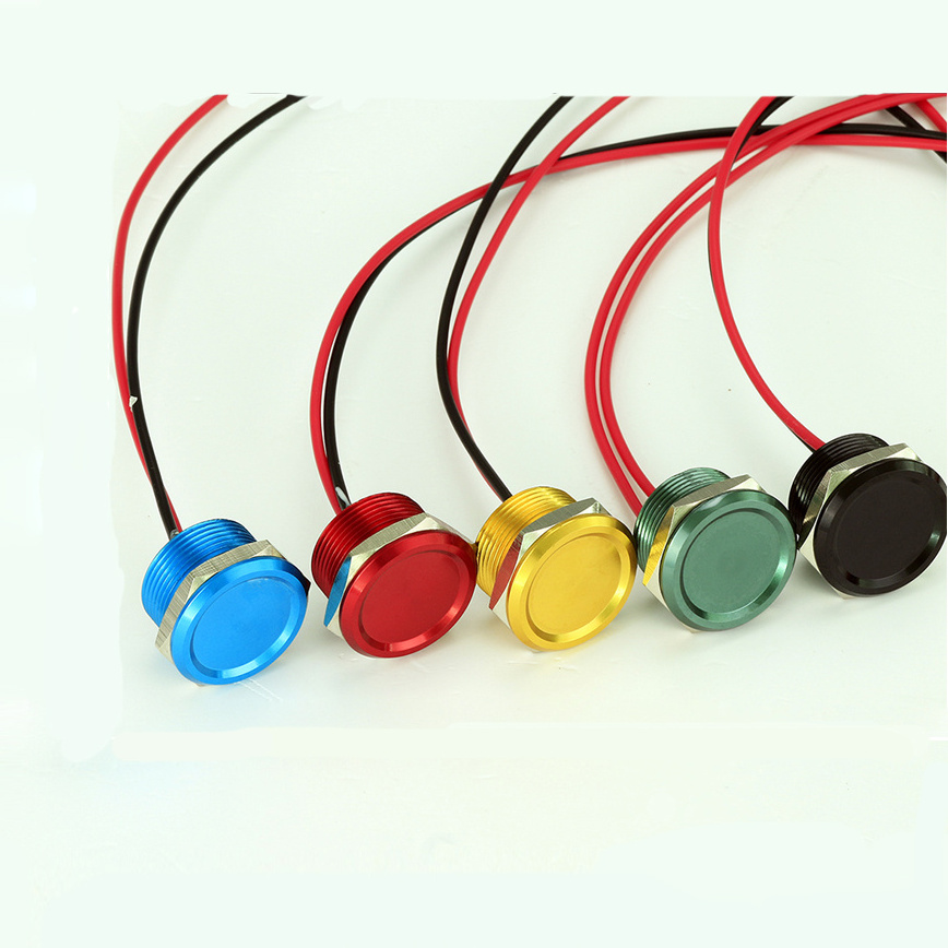 customized 16MM electrical anodized aluminum piezo switch