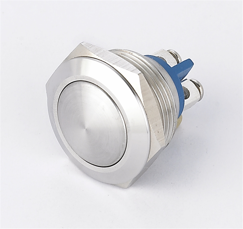 customized 19mm IP65 waterproof momentary domed ball head anti vandal stainless steel push button switch