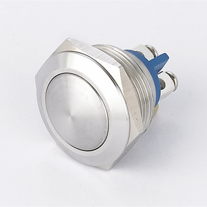 customized 19mm IP65 waterproof momentary domed ball head anti vandal stainless steel push button switch