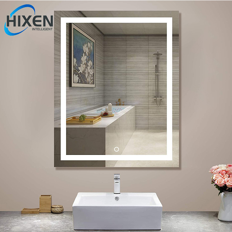 HIXEN 18-5A New Design Large Bathroom Makeup Rectangle Led Lighted Cosmetic  Led Lights Magnifier Mirror