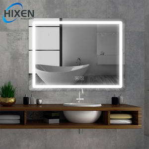 HIXEN Frameless Anti-fog Rectangle Bluetooth Smart Illuminated Lighted Bathroom LED Wall Mirror