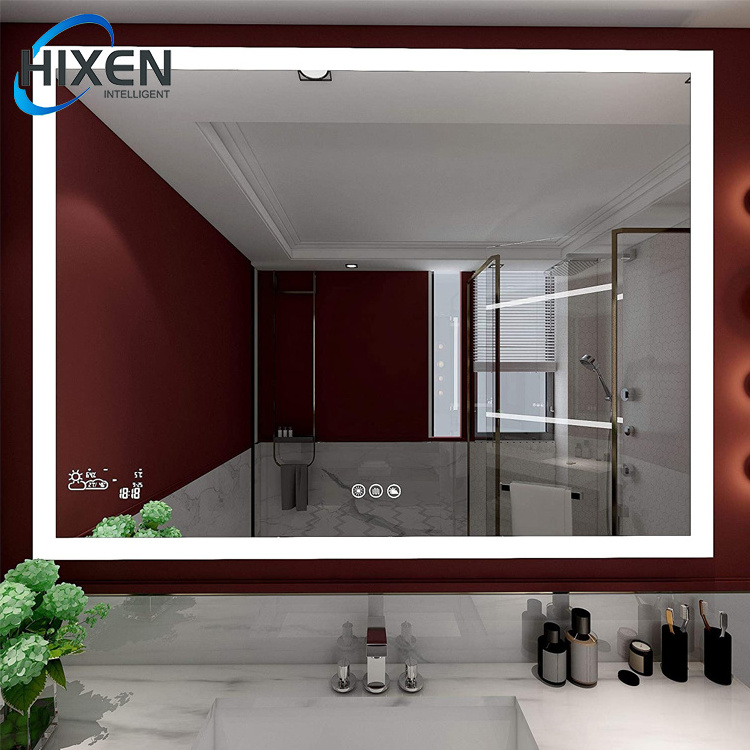 Hot sale smart LED bathroom mirror with light bathroom mirror with led light and bluetooth for hotel