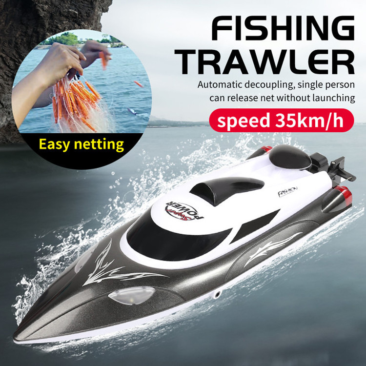 Factory highspeed 35km/h RC waterproof boats luxury yacht watercraft trailers remote control fishing boat for sale