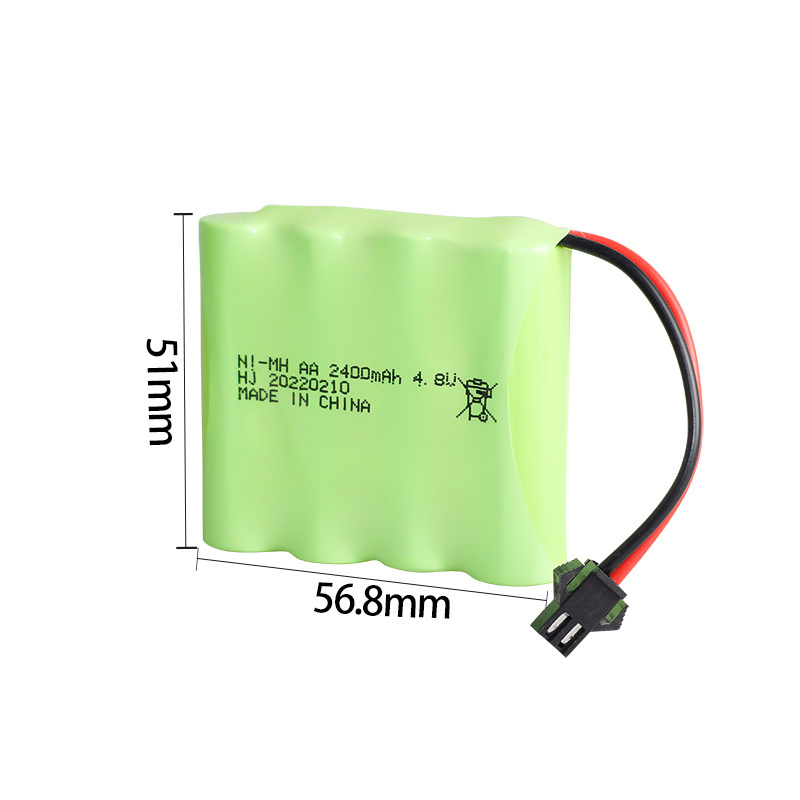 Factory batteries pack 4.8v 2400mah ni-mh AA for high speed truck toy led off road rechargeable nimh hybrid car battery