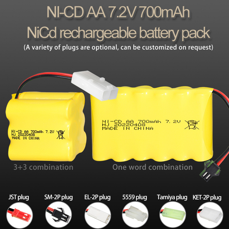 Factory rc 7.2V 700mAh Nicd rechargeable cell pack kids toy truck small children vehicle toys usb aa battery