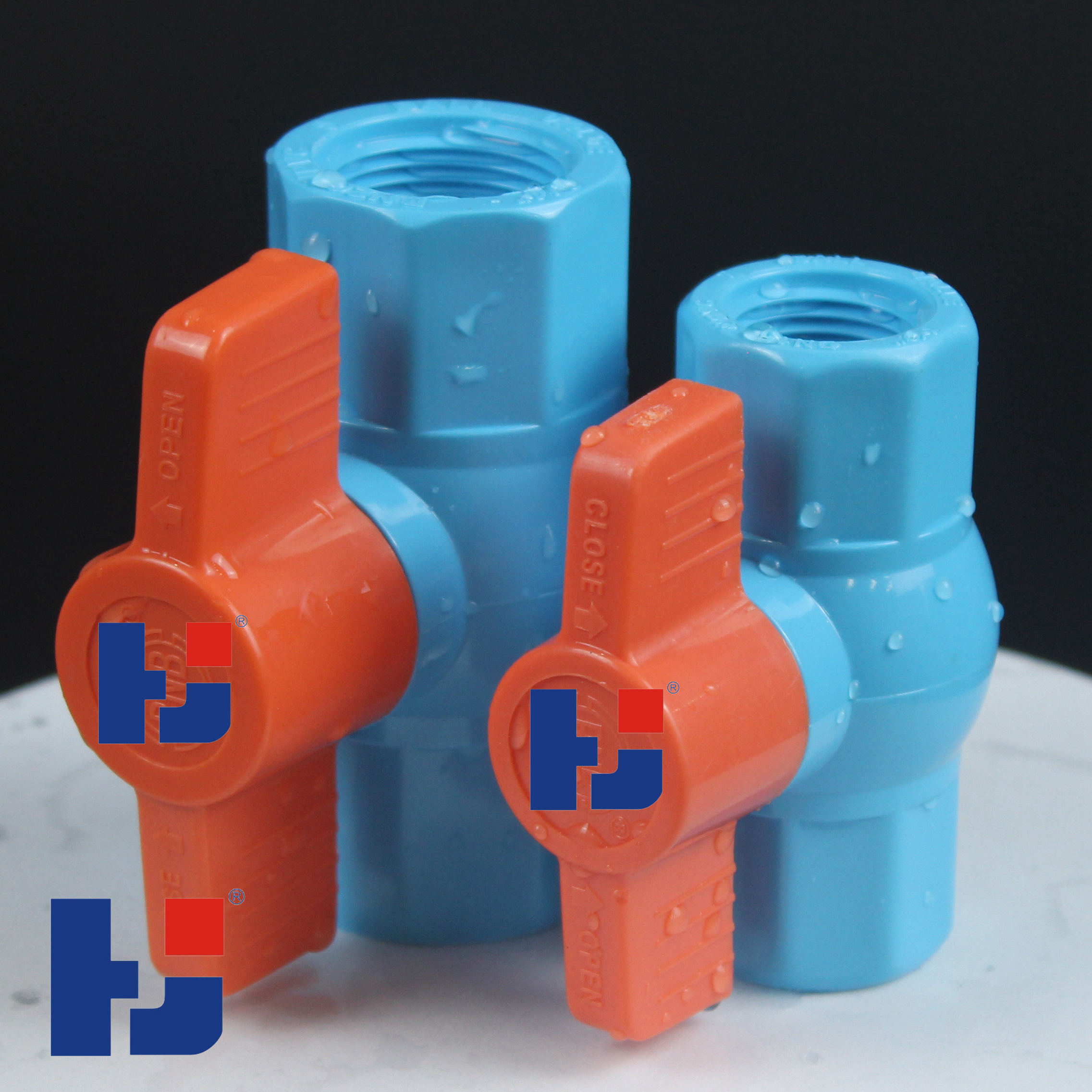 HJ manufacturer all types available plastic pvc ball valve