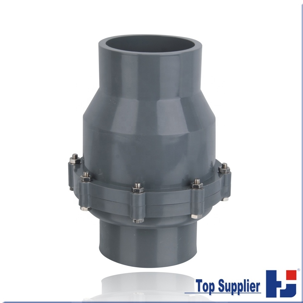 China wholesale best price factory export DIN ANSI standard check valve 63mm pvc swing check valve for water system