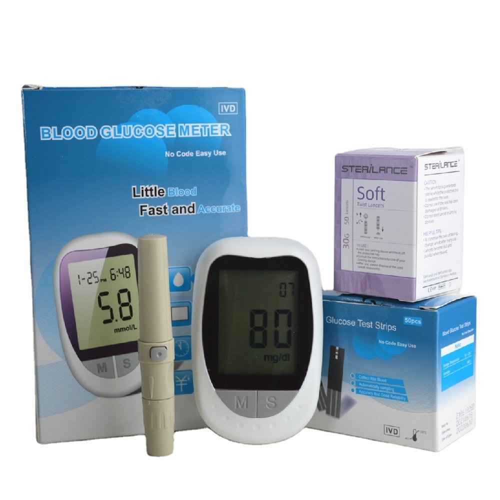 Fast Quick Check Blood Sugar Test Machine Portable Blood Glucose Meter Monitor Popular Diabetes Digital Glucometer test strips