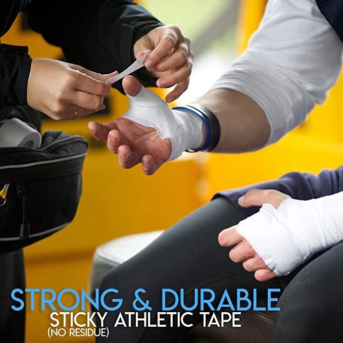 Custom Cotton Athletic Easy Tear Sticky Bandage Rigid Strapping Rock Boxing Climbing Finger Sports Medical Zinc Oxide Tape