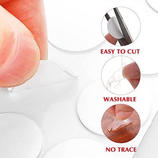 Transparent Acrylic Clear Round Nano Double-sided Double Side Sided Tape Strong Sticky Adhesive Sheets Sticker Pads