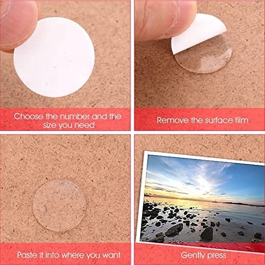 HLK Customized Size Heavy Duty Nano Acrylic Foam EVA Circle Sticker Pad Die Cut Sticky Sheets Two Double Sided Adhesive Dots