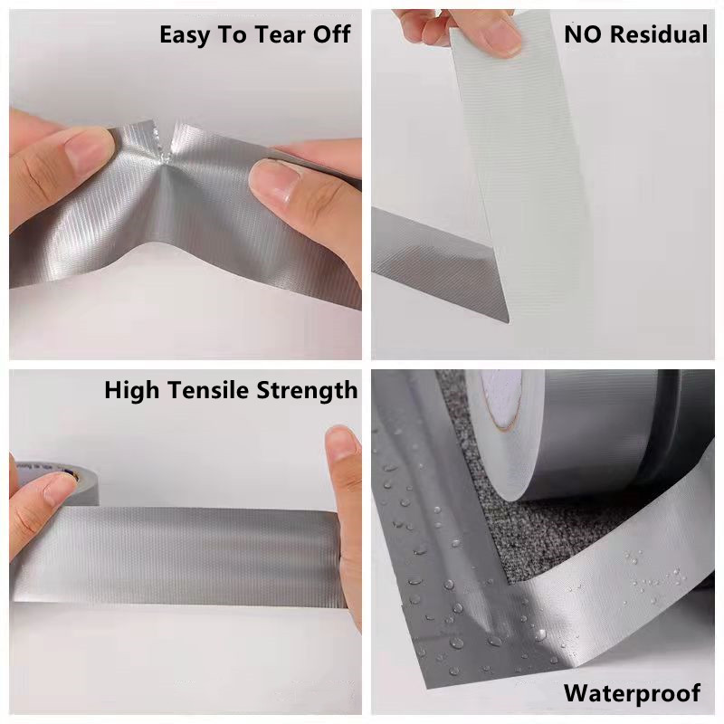 Custom Waterproof Eco Friendly Fabric Self Adhesive Bundling Binding Packing Sealing Duck Cloth Duct Heavy Duty Tape