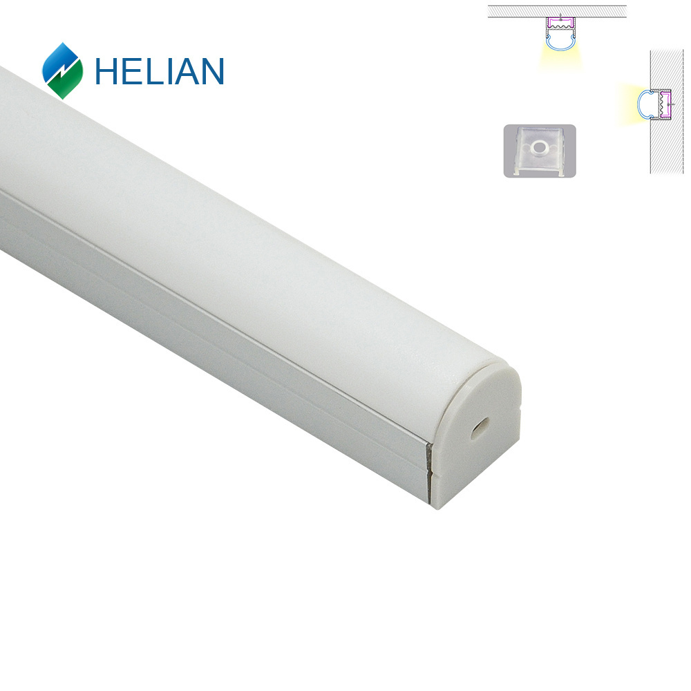 Wide 19.6mm Led aluminum profile extrusion channel with curved cove  for wall and ceiling strip light