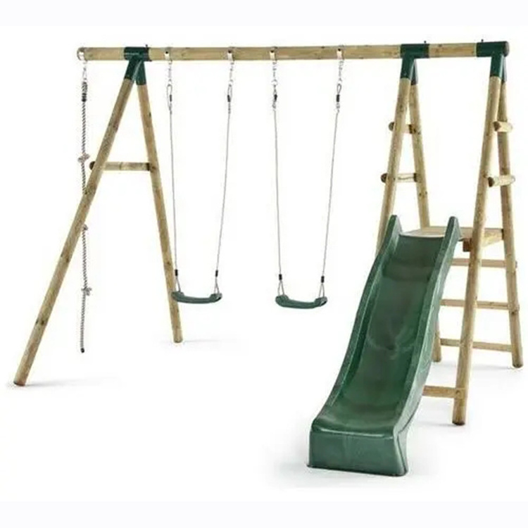 Home Play Set Slide and Swing Set Wooden Swing Set for Kids and Adults