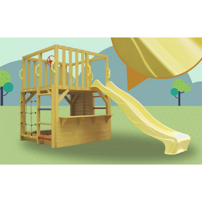 Kids Play House Outdoor Kids Wooden Playground Cubby House And Slide for Kids