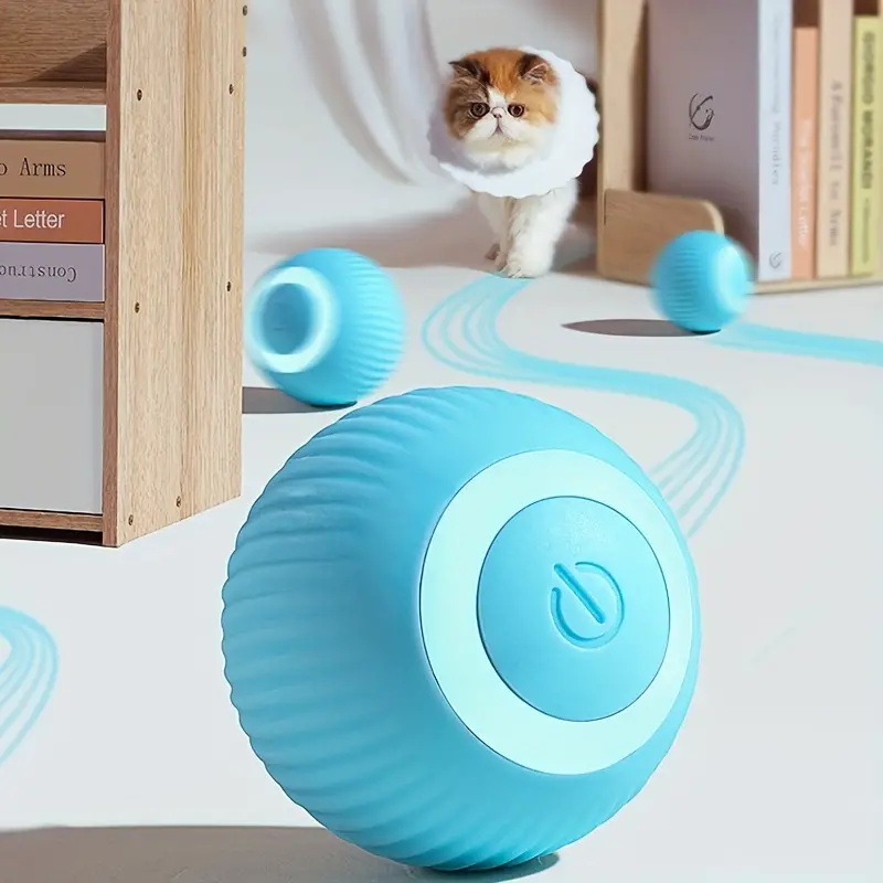 2024 New Pet Training Dog Interactive Game Led Light Electric Automatic Rolling Ball Smart Cat Toy