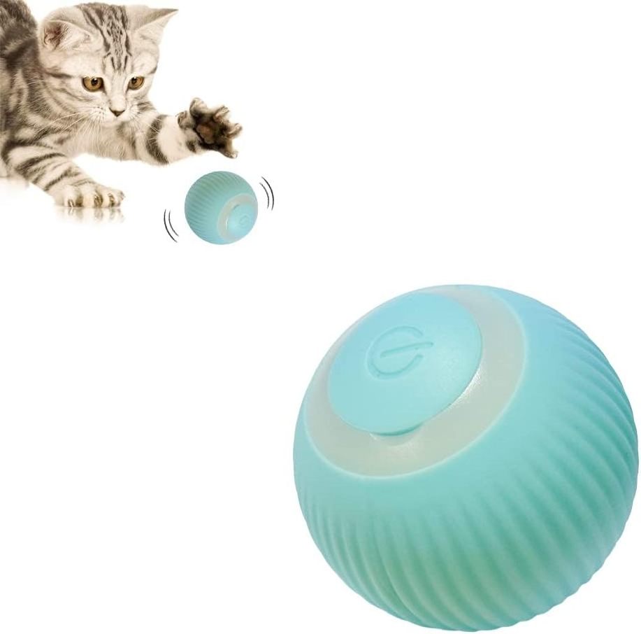 2024 New Pet Training Dog Interactive Game Led Light Electric Automatic Rolling Ball Smart Cat Toy